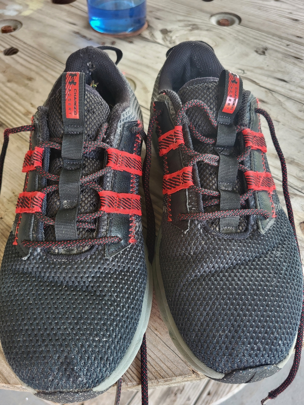 Under Armour Black and Red Athletic Shoes